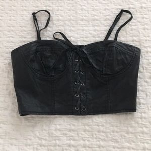 Forever 21 leather bralette